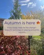 Autumn here we come! 🍂

The seasons changing, and so do our routines, is your body noticing it? 

Cooler mornings, more time sitting, less daylight can all contribute to a change in how your body moves and feels. 

Remember these things: 
✨ Keep moving. 
✨ Take regular breaks when sitting. 
✨ Keep up the activities you enjoy.
✨ Embrace those moments of sunshine.
✨ Don’t let those little niggles become a big problem! 

If you are feeling in need of a helping hand as we move into the new season, we’re always here to help! 🫶

#Edinburgh #edinburghchiropractor #chiropractor #ChiropractorNearMe